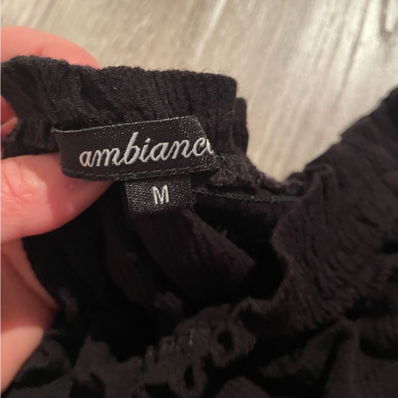 Black off the shoulder long sleeve top - Picture 3 of 8